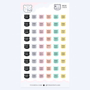 Mini Cute Bear Shape Daily Task Stickers – Important Functional Work Study Tracking - Pay Day