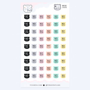 Mini Cute Bear Shape Daily Task Stickers – Important Functional Work Study Tracking - No School