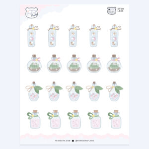 Cottagecore Gardening Bottles – Outdoor Spring Summer Planner Journaling Stickers
