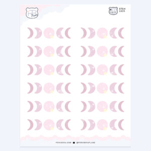 Cottagecore Moon Phases – Planner Journaling Stickers